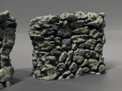 old stone walls Free 3D model
