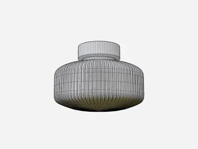 IKEA SOLKLINT Ceiling lamp brass 27 cm glass 3D model
