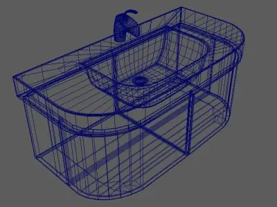 Wash Basin stand 3D model