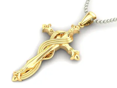 Light Gold Cross New Design  CP 33 3D print model