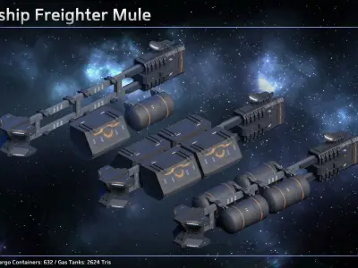 Spaceship Civilian Ship Collection II 3D Model Pack