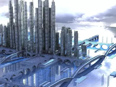 Sci-Fi Future Utopian Arch City 1 3D model