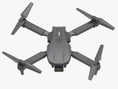 Drone with Camera 1080P HD FPV Foldable Drone for Kids Low-poly 3D model