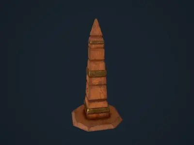 Obelisk 2 Low-poly 3D model
