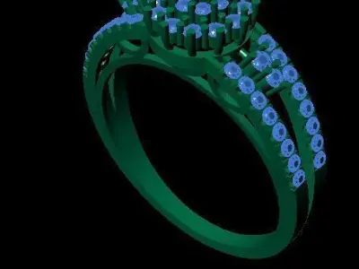 diamond ring 3D print model 85