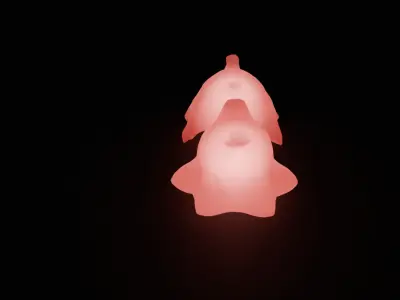 Indirect lighting of  Dumbo Octopus 3D model