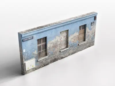 Abandoned Old House-Building Asset Low-poly 3D model