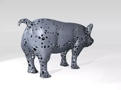 Pig Voronoi 3D model