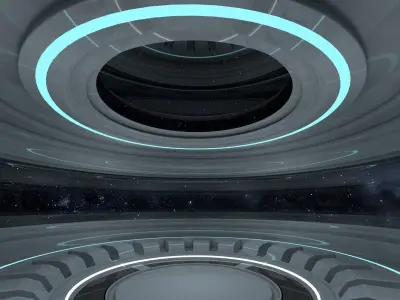 Sci Fi Room 3D model 9
