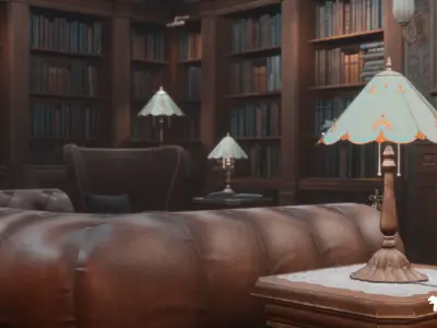 Abandoned Horror Mansion Interior Low-poly 3D model