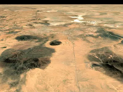 Mecca and the Red Sea coast of Saudi Arabia - tile n22 e41 3D model