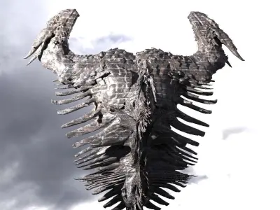 Dragon bone deity monolith 3 3D model