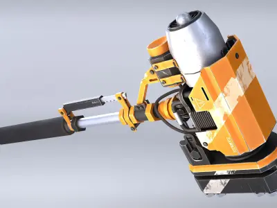 Rocket Hammer Low-poly 3D model