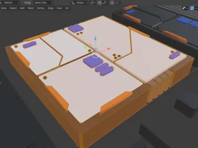 SPECIAL Sci-fi Panel Maker BLENDER KIT and SVG paths Low-poly 3D model