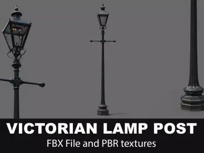Victorian Lamp Post 3D model