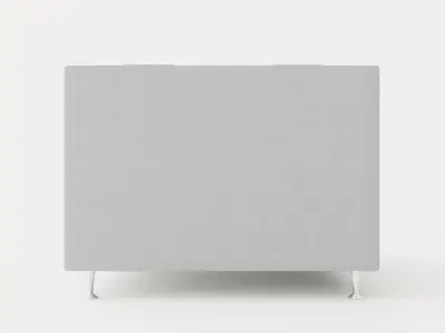 Meja Continental Bed 160x200cm Light Gray Low-poly 3D model