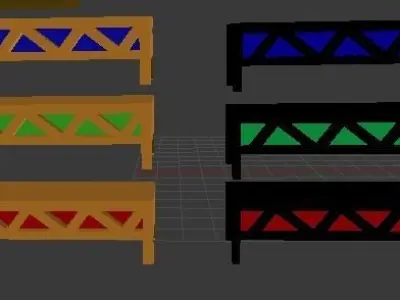 A set of furniture at a very cheap price Low-poly 3D model