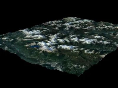 mountain landscape 3D model