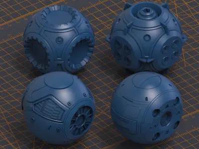 Mech Warrior Hard Surface Kitbash 8 of 20 3D model