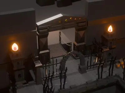 Emberfall Dungeon Low-poly 3D model