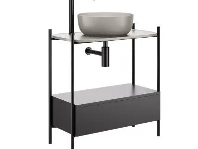 Diva 7 Floor Vanity Unit by Scarabeo Ceramiche 3D model