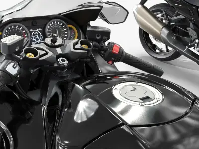  Aero-Fairing Twin-Seat Sport Motorcycle Black Red 