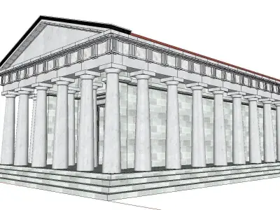 Architecture-Religion-God-Culture-Temple-0271 greek temple wi... 3D model