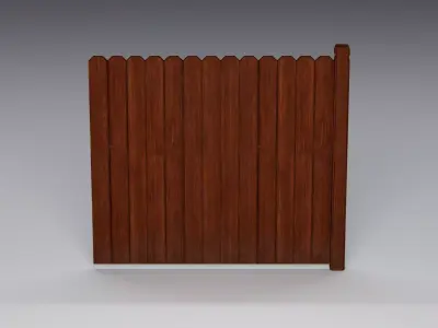 Fence Sectional Low-poly 3D model