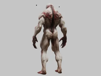Detailed Male Anatomy Monster 3D Model Low-poly 3D model