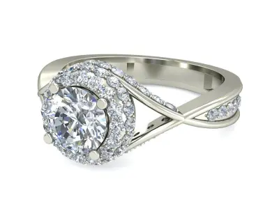 Women Wedding Engagement Twisted  Ring 3D print model purchase
