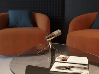 Modern Studio Lounge 3D Scene 3D model