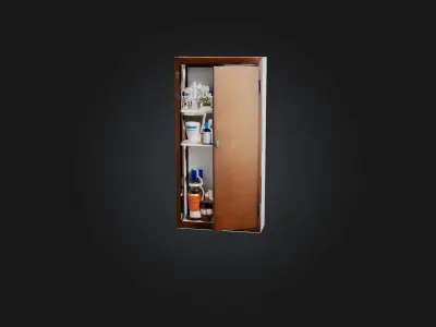 Medicine Cabinet Low-poly 3D model