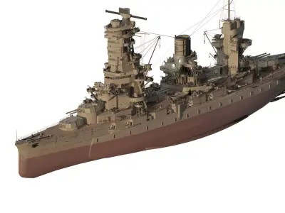 IMPERIAL JAPANESE NAVY 1940s BATTLESHIP  3D model