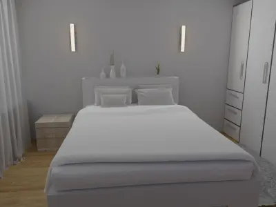  Room and interior with playstation and imac Low-poly 3D model