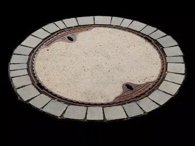 Manhole cover 02 Texture