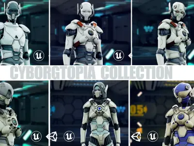 CYBORGTOPIA  HUMANOIDS COLLECTION 02 3D Model Pack