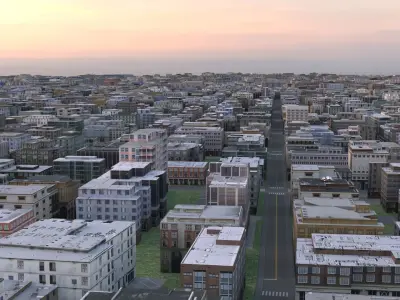 City 58 Low-poly 3D model