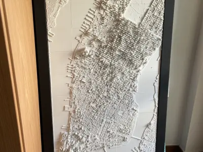 3D Manhattan NYC 3D Map City Landmark New York City Skyline Art 3D print model