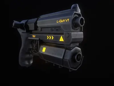 Sci-Fi Gun V1 Low-poly 3D model
