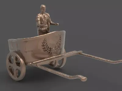 Chariot horse version 2  3D model