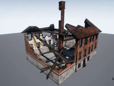 War Debris Pack Low-poly 3D model