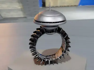 Low Poly Sci-Fi Ring Han Low-poly 3D model