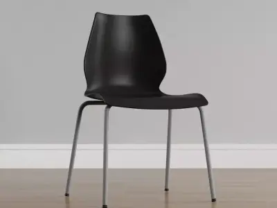 Black Chair simple  Low-poly 3D model