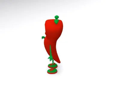 Chili carecter Low-poly 3D model