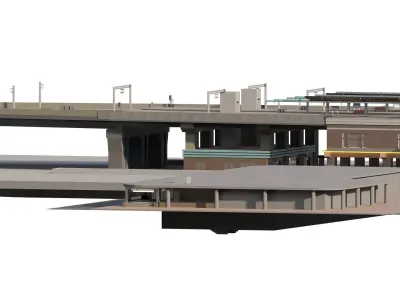 MULTILEVEL METRO STATION 3D model