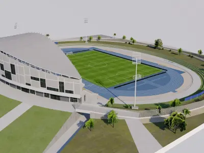 Estadio Ciudad de Malaga - Spain 3D model