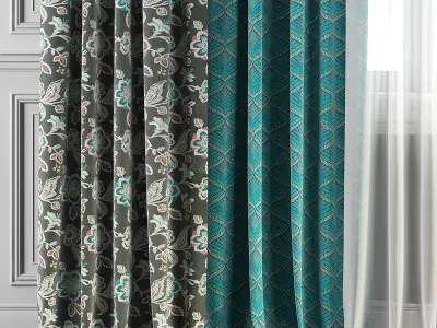 Curtain Set 97 3D model