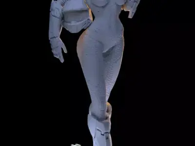 Female Halo Spartan Light Armor 3D print model 3D print model