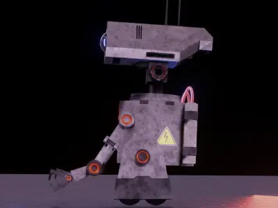 Sci-Fi Robot 3D Model Low-poly 3D model