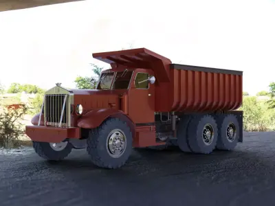 Old Vintage Dump Truck 1940s 1950s 3D model